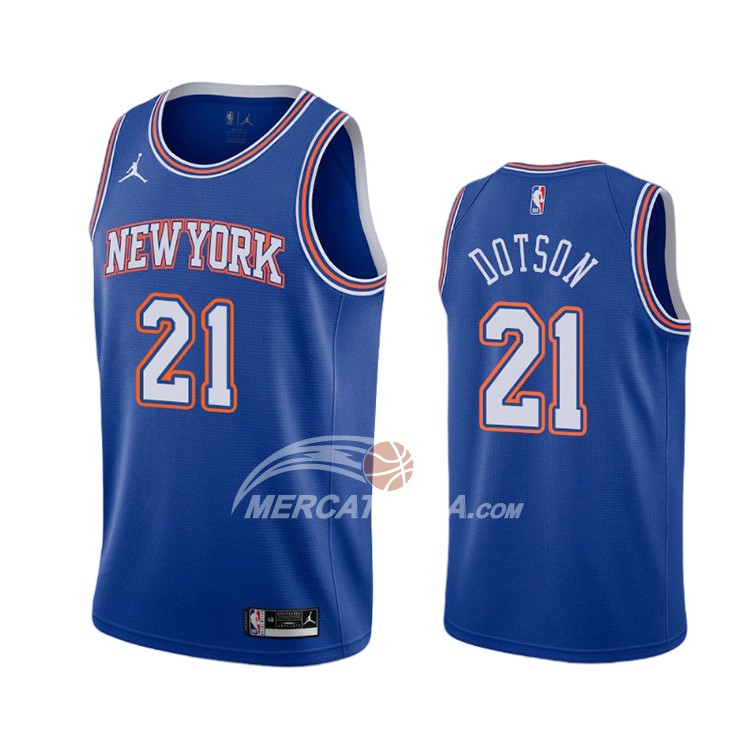 Maglia New York Knicks Damyean Dotson Statement 2020-21 Blu